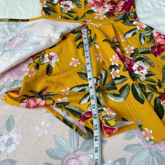 Derek Heart Floral Romper Dress Spaghetti Strap High  low Multi color size M - Picture 7 of 8